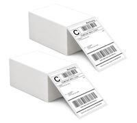 LL Liked 1000 Pack 4x6 Inch (101x152mm) Fanfold Direct Thermal Labels - 2 Stacks of 500, Permanent Adhesive, Shipping Labels - Compatible with Rollo, Zebra & Most Thermal Printers