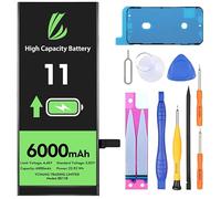 LL TRADER Battery for iPhone 11, 6000mAh High-capacity Lithium Polymer battery with repair tools