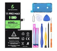 LL TRADER Battery for iPhone 11 Pro MAX, 6000mAh High Capacity Lithium Polymer Battery with All Repair Tools