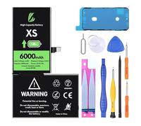 LL TRADER Battery for iPhone XS, 6000mAh High Capacity Lithium-ION Battery with All Repair Tools