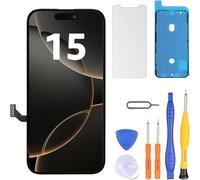 LL TRADER Screen for iPhone 15 LCD 6.1" Replacement FHD Touch Screen 3D Touch Digitizer Frame Assembly and Repair Kit U01
