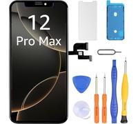 LL TRADER Screen Replacement for iPhone 12 Pro Max 6.7" LCD Retina FHD Display COF Touch Screen Digitiser with Repair Tool Kits, Waterproof Tape and Screen Protoctor (Truetone programable)