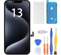 LL TRADER Screen Replacement for iPhone 13 6.1" LCD Retina FHD Display COF Touch Screen Digitizer with Repair Tool Kits, Waterproof Tape, Screen Protector (Truetone programable) 02