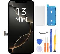 LL TRADER Screen Replacement for iPhone 13 Mini 5.4" LCD Retina FHD Display COF Touch Screen Digitiser with Repair Tool Kits, Waterproof Tape and Screen Protoctor (Truetone programable)