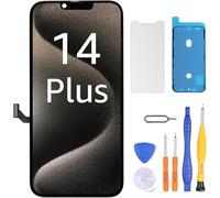 LL TRADER Screen Replacement for iPhone 14 Plus 6.7" LCD Retina FHD Display COF Touch Screen Digitiser with Repair Tool Kits, Waterproof Tape and Screen Protoctor (Truetone programable)