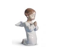 LLADRÓ Angel Praying Figurine. Porcelain Figure Figure.
