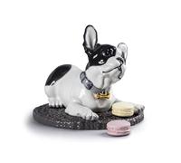 Lladro 01009398 French Bulldog With Macaroons - P43100