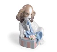 LLADRÓ Can'T Wait Dog Figurine. Porcelain Figure Figure.