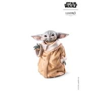 LLADRÓ Grogu Porcelain Figure. Sculpture that Faithfully Represents the Famous Character from The Mandalorian of the Star Wars Saga