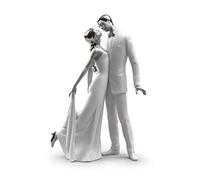LLADRÓ Happy Anniversary Couple Figurine. Silver Lustre