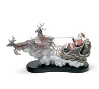 LLADRÓ Santa'S Midnight Ride Sleigh Figurine. Limited Edition. Porcelain Figure Figure.