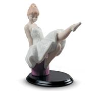LLADRÓ The Essay Begins Girl Figurine. Porcelain Ballerina Figure.