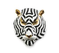 LLADRÓ Tiger Mask, Black and Gold, Porcelain Mask.