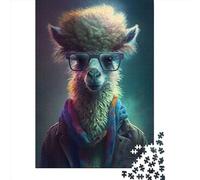 Llama 1000 Pieces Jigsaw Puzzles for Adults Creative Rectangular Jigsaw Paper Puzzles Game Brain Teasers Toy 1000pcs (38x26cm)