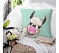 Llama Alpaca Animal Square Pillowcase Pillow Cover Polyester Cushion Decor Comfort Throw Pillow for Home Sofa