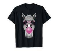 Llama Alpaca Bubble Gum Wearing Glasses T-Shirt