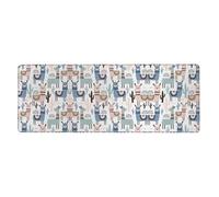 Llama Alpaca Cactus Extra Large Desk Pad,Non-Slip Rubber Base Mat, for Keyboard, Mouse and Desk Protection