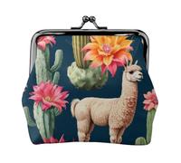 Llama Alpaca Cactus Flower Print Versatile Coin Purse Exquisite Mini Wallet Cute Change Pouch for Any Occasion