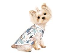 Llama Alpaca Cactus Print Breathable Dog Cat Shirt, Sleeveless Vest, Soft Tank Top For Small Pets