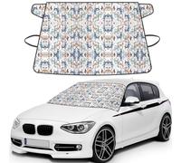 Llama Alpaca Cactus Printed Car Windshield Cover, Waterproof Winter Snow Shield, Anti Frost Guard for Auto Glass