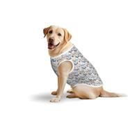 Llama Alpaca Cactusprint Large Pets Vest Breathable Sleeveless Tank Top Cozy Lightweight Walks Travel T-Shirt
