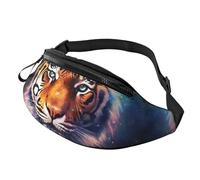 Llama Alpaca Cake Cactus Fanny Pack for Women Men Fashion Waist Pack Adjustable Belt Bag for Workout Running Travelling Casual Waist Bag, Galaxy Tiger, One Size