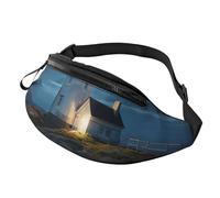Llama Alpaca Cake Cactus Fanny Pack for Women Men Fashion Waist Pack Adjustable Belt Bag for Workout Running Travelling Casual Waist Bag, Lighthouse At Night, One Size