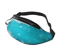 Llama Alpaca Cake Cactus Fanny Pack for Women Men Fashion Waist Pack Adjustable Belt Bag for Workout Running Travelling Casual Waist Bag, Tropical Blue Sea Beach, One Size