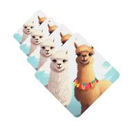 Llama Alpaca Car Air Fresheners Cards Set of 4 Pieces Personalized Car Fresheners Gifts for Men Women Auto Aromatherapy Tablets Hanging Scented Cards for Wardrobe Bathroom
