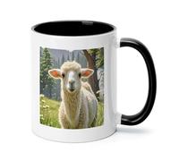 Llama Alpaca Ceramic Coffee Mug with Handle 11 Ounces, Porcelain Mug Coffee Cup Tea Mug Water Cup Ideal for Coffee,Tea,Latte,Cappuccino,Microwave & Dishwasher Safe Unique Gift Cup