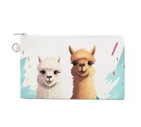 Llama Alpaca Coin Purse with Zipper Coin Wallet Coin Pouch Canvas Change Purse Pouch Zero Wallet Coin Bag