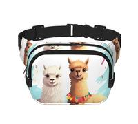 Llama Alpaca Fanny Pack Adjustable Crossbody Bag Large Waist Bag Travel Belt Bag Unisex Bum Bag