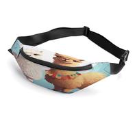 Llama Alpaca Fanny Pack for Men&Women,Crossbody Bag with Adjustable Strap,Chest Pack for Running Travel