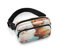 Llama Alpaca Full Printed Fanny Pack,Zipper Belt Bag Cute Crossbody Bag Hip Bum Bag with Adjustable Strap