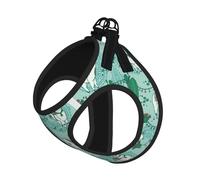 Llama Alpaca Green Print Adjustable Harness Leash Set For Cats And Dogs, Soft Breathable Kitten Puppy Mesh Vest With Reflective Design, Escape-Proof Lead For Small Pets Walking Training