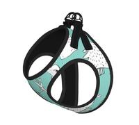 Llama Alpaca Green Print Reflective No Choke Pet Vest Harness,Adjustable Soft Padded Dog Harness With Easy Control Handle
