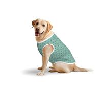 Llama Alpaca Greenprint Large Pets Vest Breathable Sleeveless Tank Top Apparel Cozy Lightweight T-Shirt