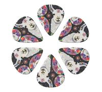 Llama Alpaca Printed Guitar Picks -6 Pcs Guitar Picks Plectrum,Guitar Accessories,Electric Guitar Pick, Bass & Ukulele 0.96mm