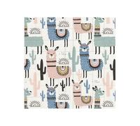 Llama Alpaca Printed Square Jigsaw Puzzle 16x16 CM, Puzzle Challenging Game for Adults Gifts, Family Fun Decorative Wall Decor