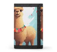 Llama Alpaca Wallet,Credit Card Holder,Three-fold Wallet for Passport Covers, Purse Passport Bag for Men Women