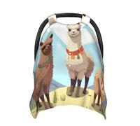 Llama and Alpaca Baby Car Seat Canopy Cover, Multi Use Breathable Nursing Breastfeeding Covers for Mom Soft Stroller Sun Shade Newborn Shower Gift