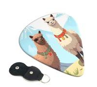 Llama And Alpaca Guitar Plectrums, 6 Guitar Plectrums, Double Sided Printing, For Acoustic Guitar, Bass, Ukulele, Electric Guitar (0.46 Mm 0.71 Mm 0.96 Mm)