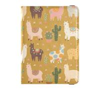 Llama and Cactus Pattern Leather Passport Holder for Travel Secure Hidden Passport Case for Women Business Trip