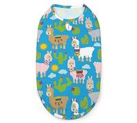 Llama and Cactus Pattern Pets Shirt Vest Cute Dog Tank Top Soft Sleeveless T-Shirt for Puppy Kitty Cats S