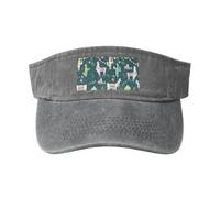 Llama Animal Alpaca Tropical Cactus Print Fashionable Hat for Sports Outdoor Activities Washed Baseball Cap Vintage Classic Gray