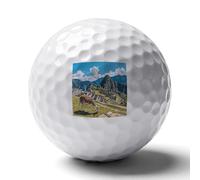 Llama at Machu Picchu Custom Golf Ball Soft Practice Golf Balls Performance Distance And Speed for Indoor Outdoor
