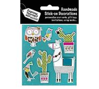 Llama, Cactus & Birds DIY Greeting Card Toppers Stick-On Craft Decorations DIYT524