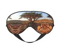 Llama Cactus Desert Plant Print Eye Mask,Silk-Like Sleep Mask,Night Sleeping Mask for Men Women,for Sleep Relaxation