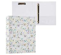 Llama Cactus Hand Drawn 3 D-Ring Binder A4 1 Pack with 200 Sheet for Kids School Supplies Women Men Office