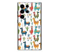 Llama Cactus Novelty Phone Cases Compatible With Galaxy S23/Plus/Ultra Slim TPU Protective Cover Case Printed Protector